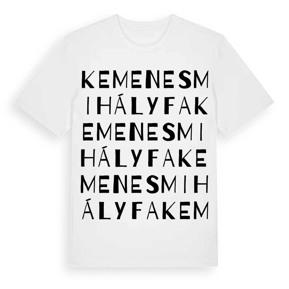 Kemenesmihályfa ordlek t-shirt – White, i miljö