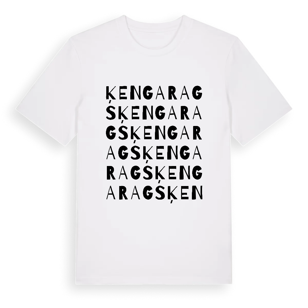Ķengarags ordlek t-shirt – White, i miljö