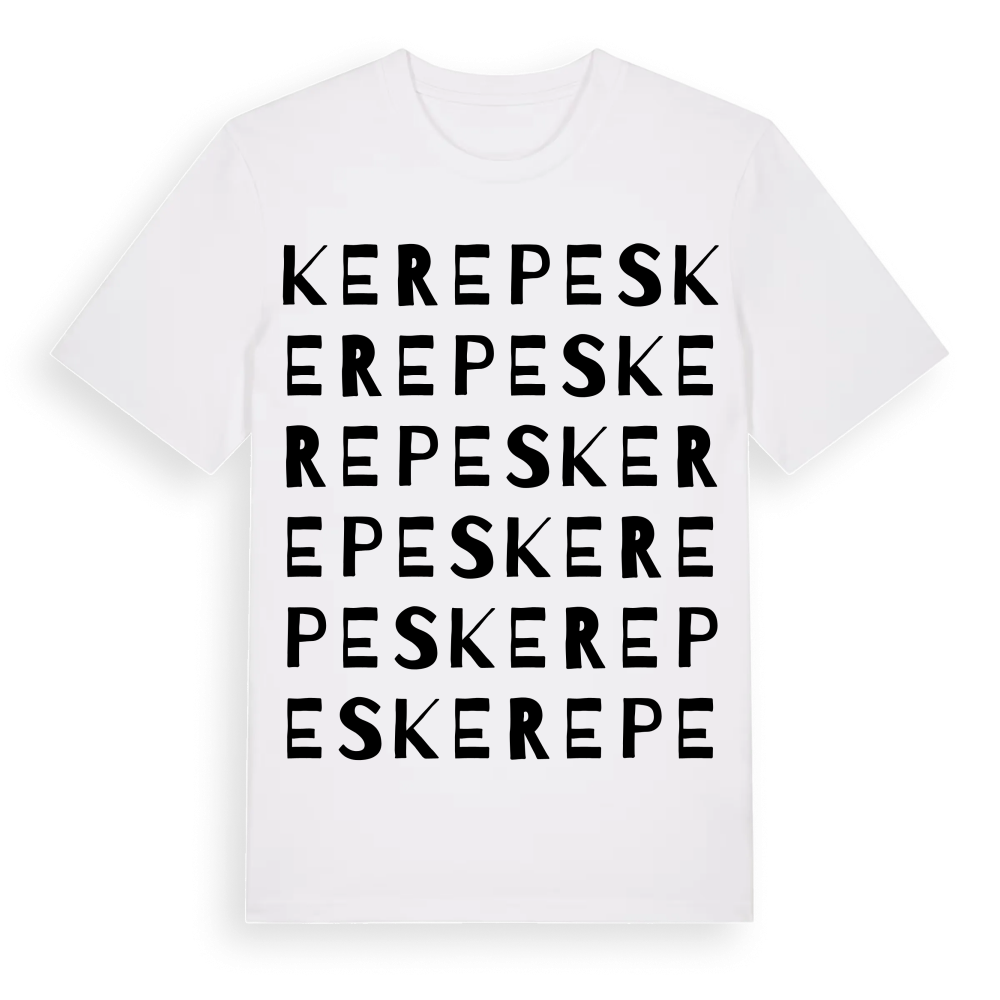 Kerepes ordlek t-shirt – White, i miljö
