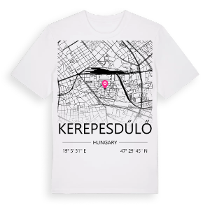 Kerepesdűlő karta t-shirt – ekologisk bomull t-shirt från Pinshirt