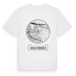 Keresztúridűlő t-shirt – ekologisk bomull t-shirt från Pinshirt
