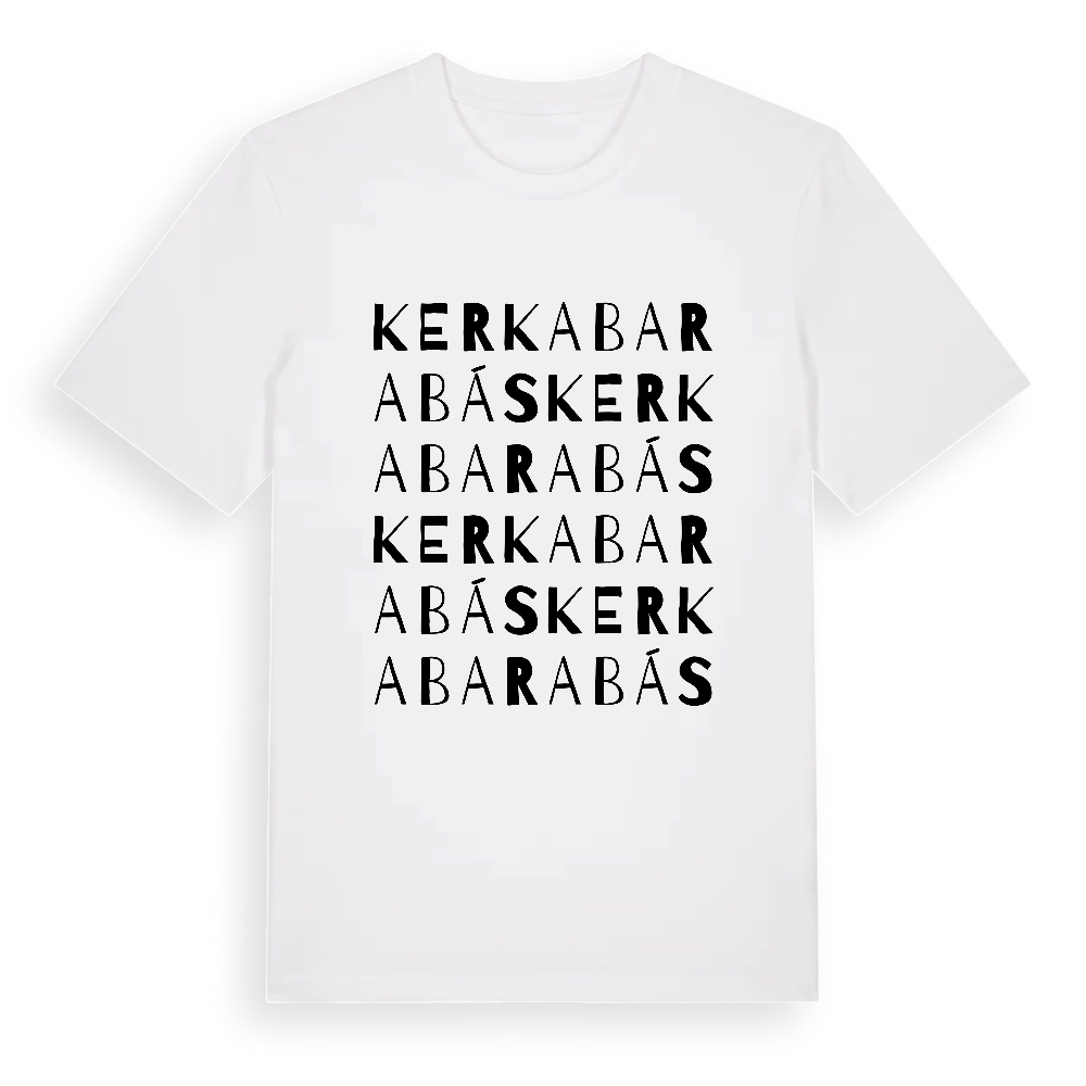 Kerkabarabás ordlek t-shirt – White, i miljö