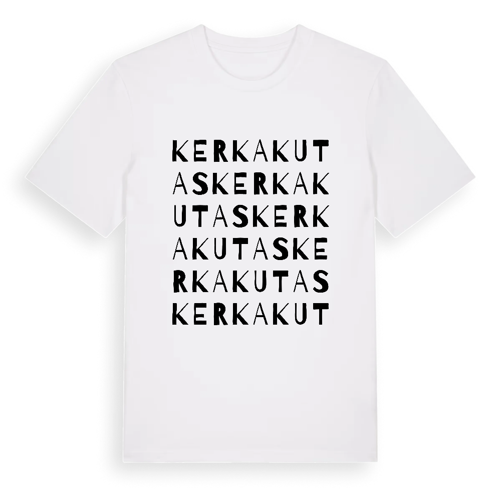 Kerkakutas ordlek t-shirt – White, i miljö