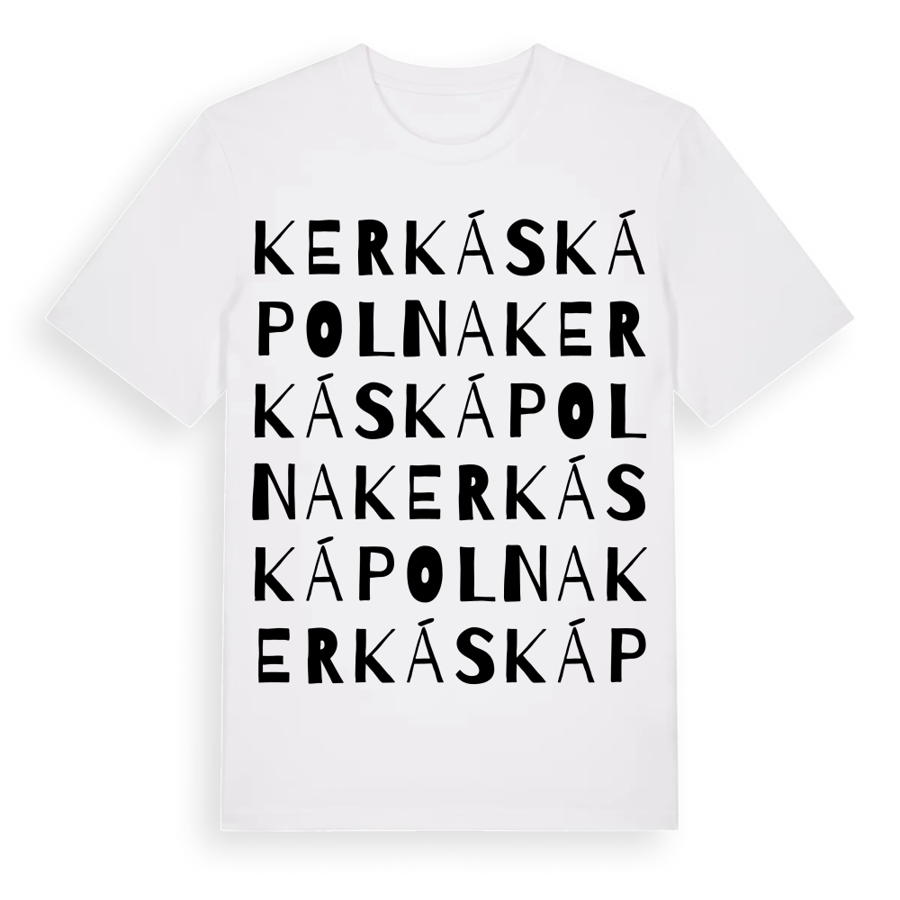 Kerkáskápolna ordlek t-shirt – White, i miljö