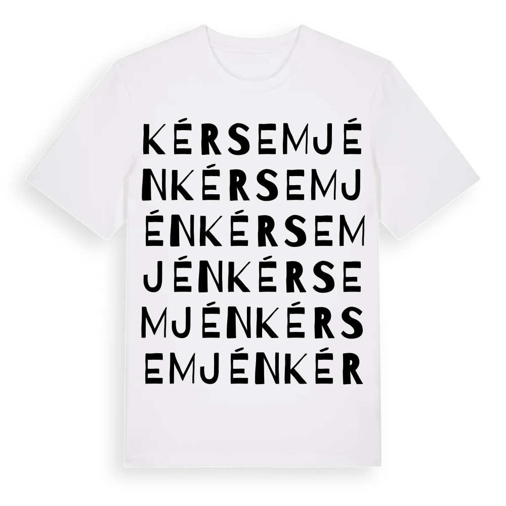 Kérsemjén ordlek t-shirt – White, i miljö