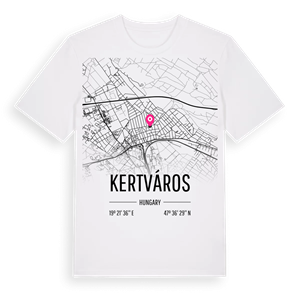 Kertváros karta t-shirt – ekologisk bomull t-shirt från Pinshirt