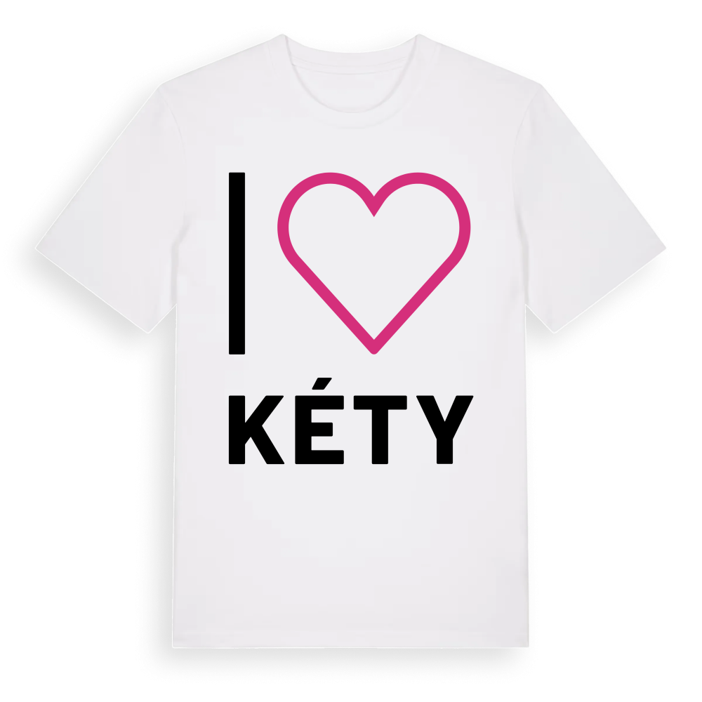 Jag älskar Kéty t-shirt stort tryck – White, i miljö