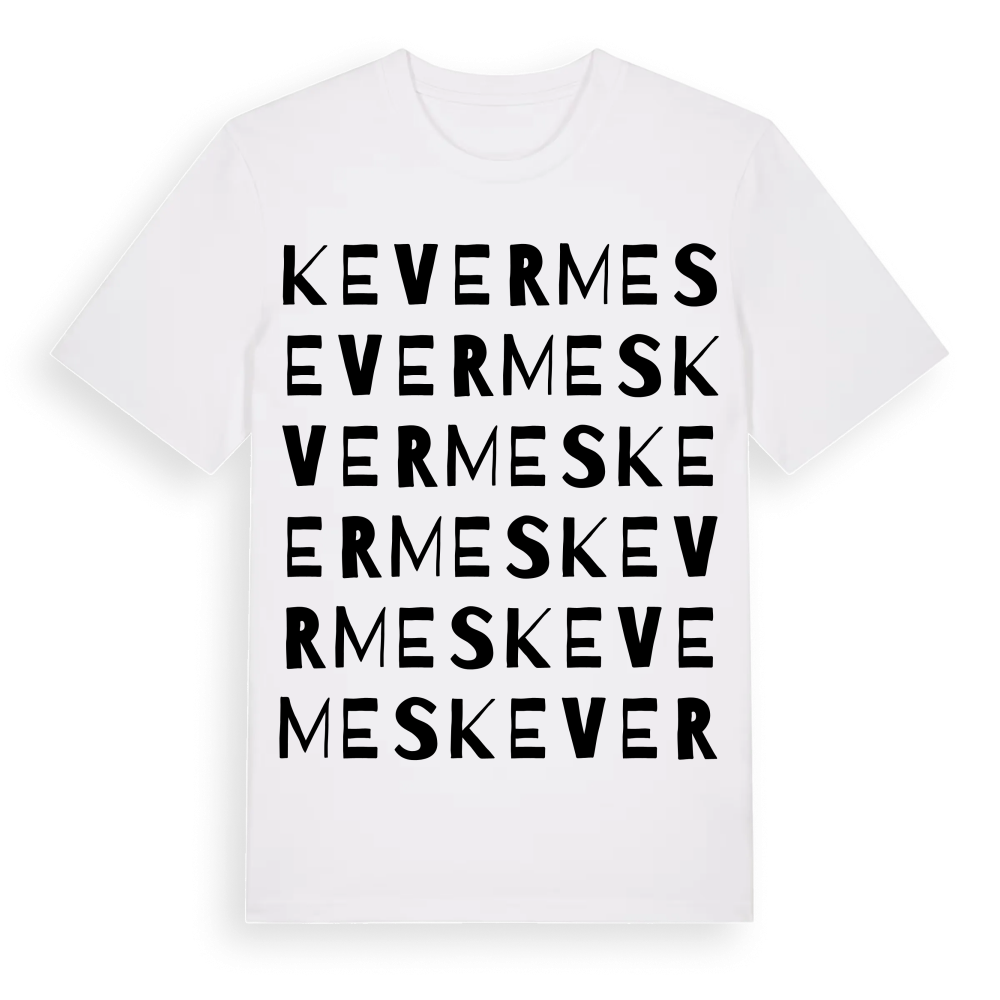 Kevermes ordlek t-shirt – White, i miljö