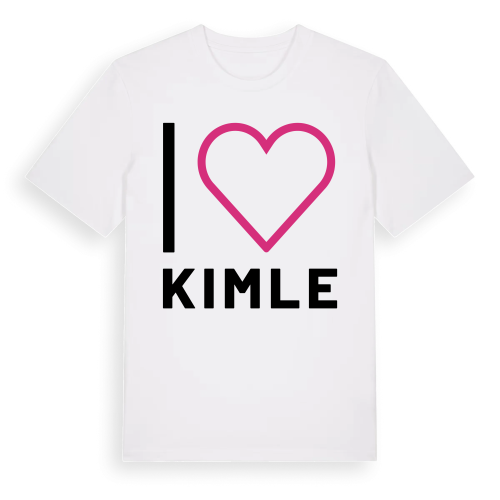 Jag älskar Kimle t-shirt stort tryck – White, i miljö