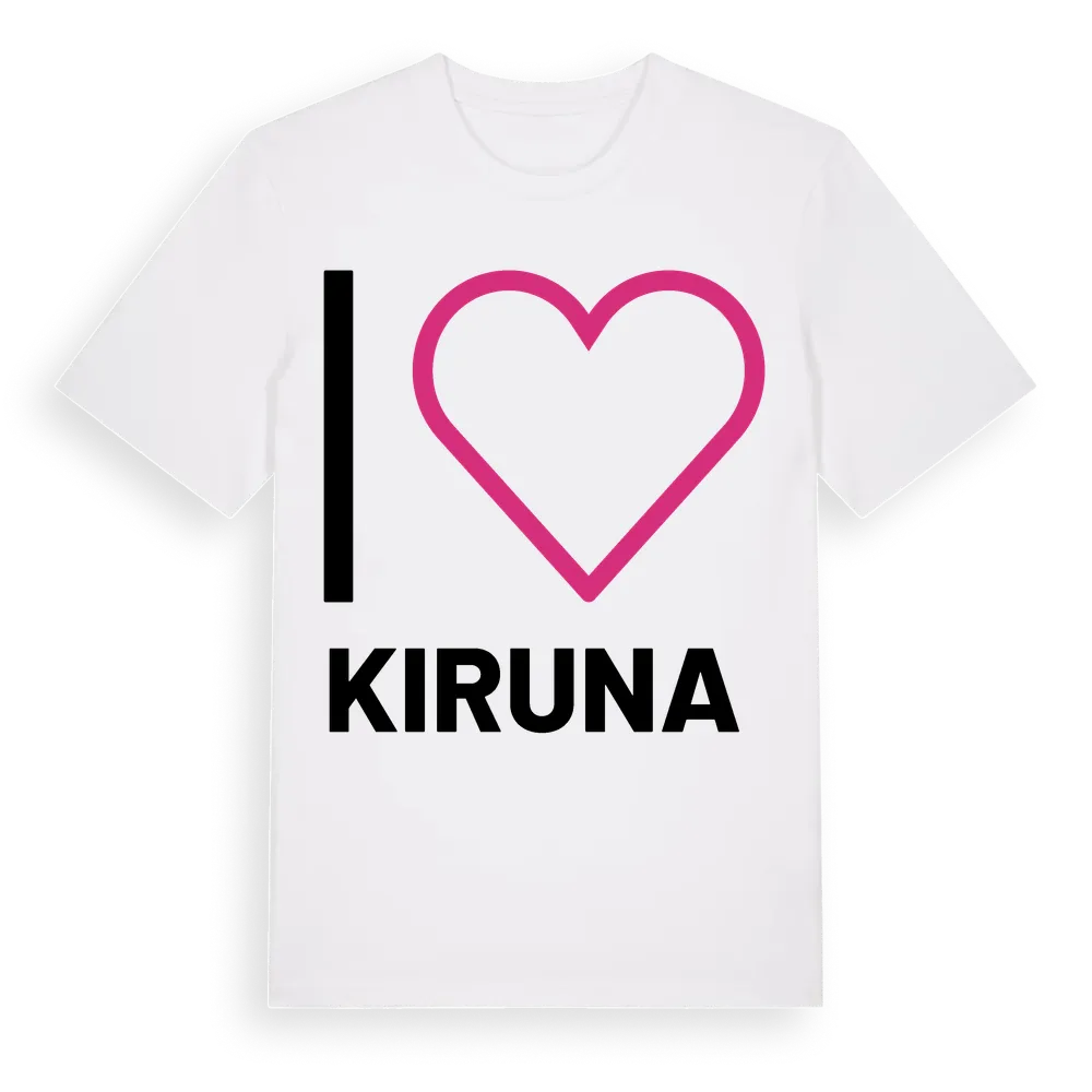 Jag älskar Kiruna t-shirt stort tryck i miljö