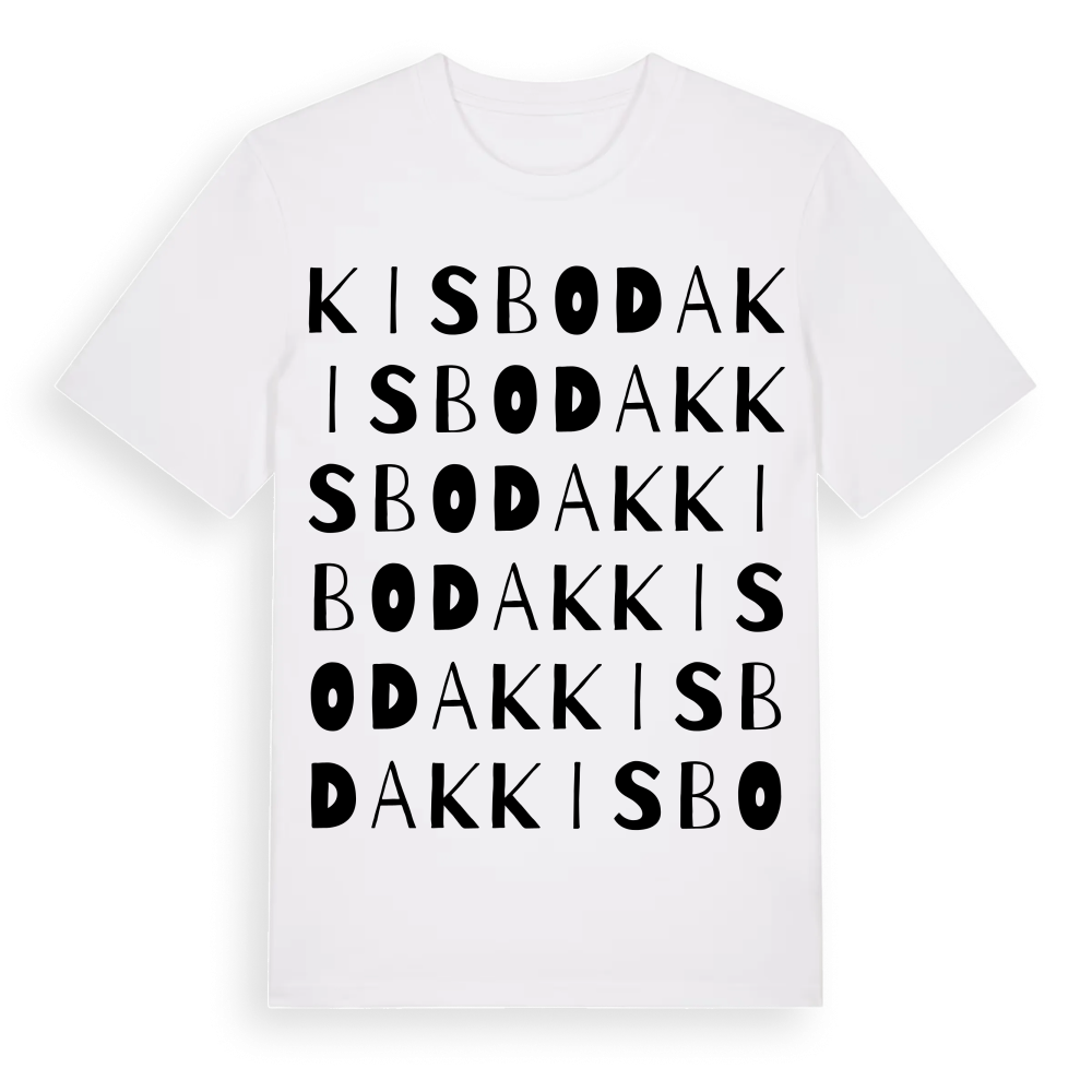 Kisbodak ordlek t-shirt – White, i miljö