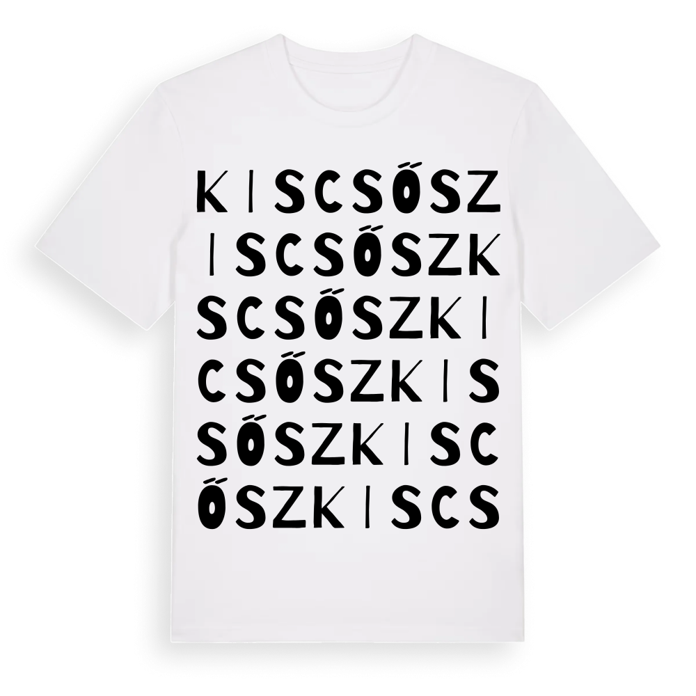 Kiscsősz ordlek t-shirt – White, i miljö