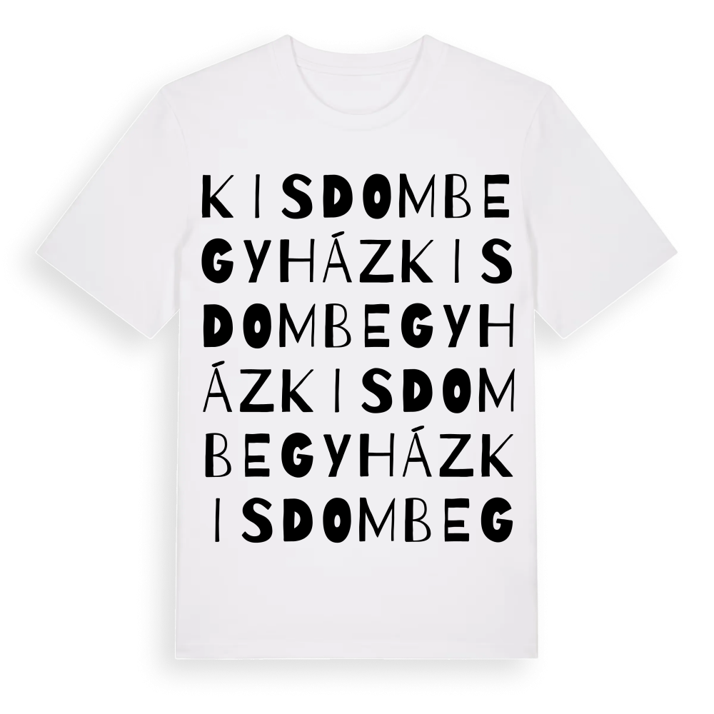 Kisdombegyház ordlek t-shirt – White, i miljö