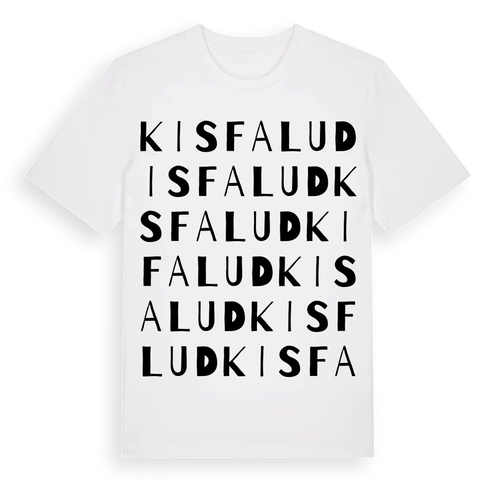 Kisfalud ordlek t-shirt – White, i miljö