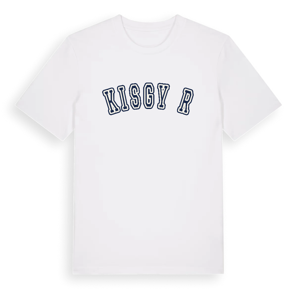 Kisgyőr college t-shirt – White, i miljö
