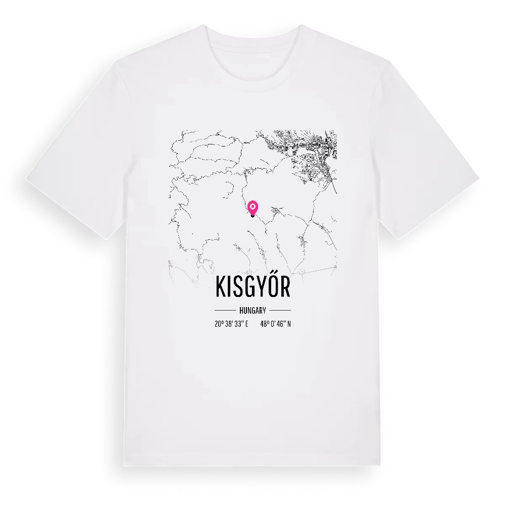 Kisgyőr karta t-shirt – White, i miljö