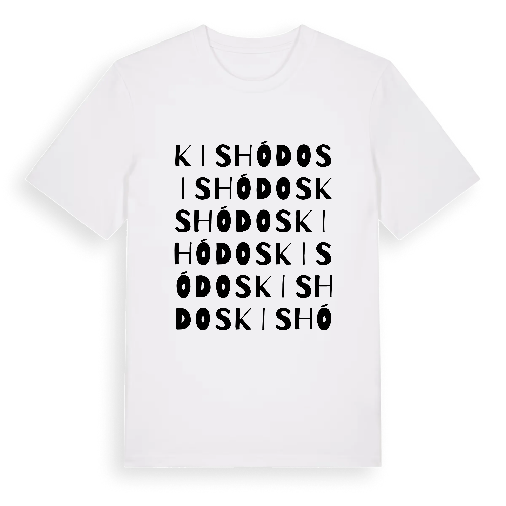 Kishódos ordlek t-shirt – White, i miljö