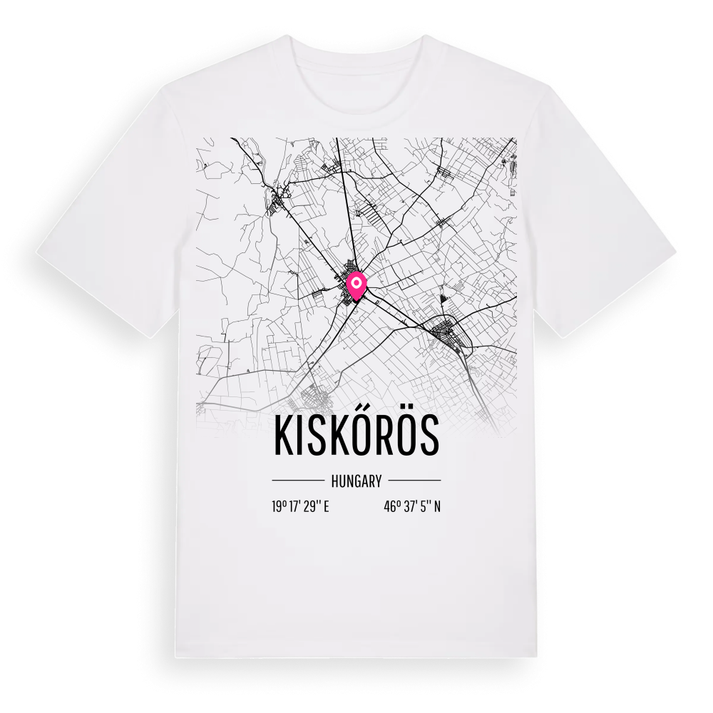 Kiskőrös karta t-shirt – White, i miljö
