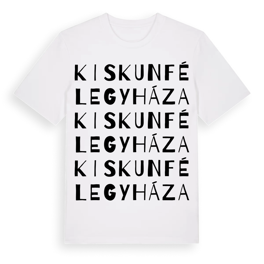 Kiskunfélegyháza ordlek t-shirt – White, i miljö