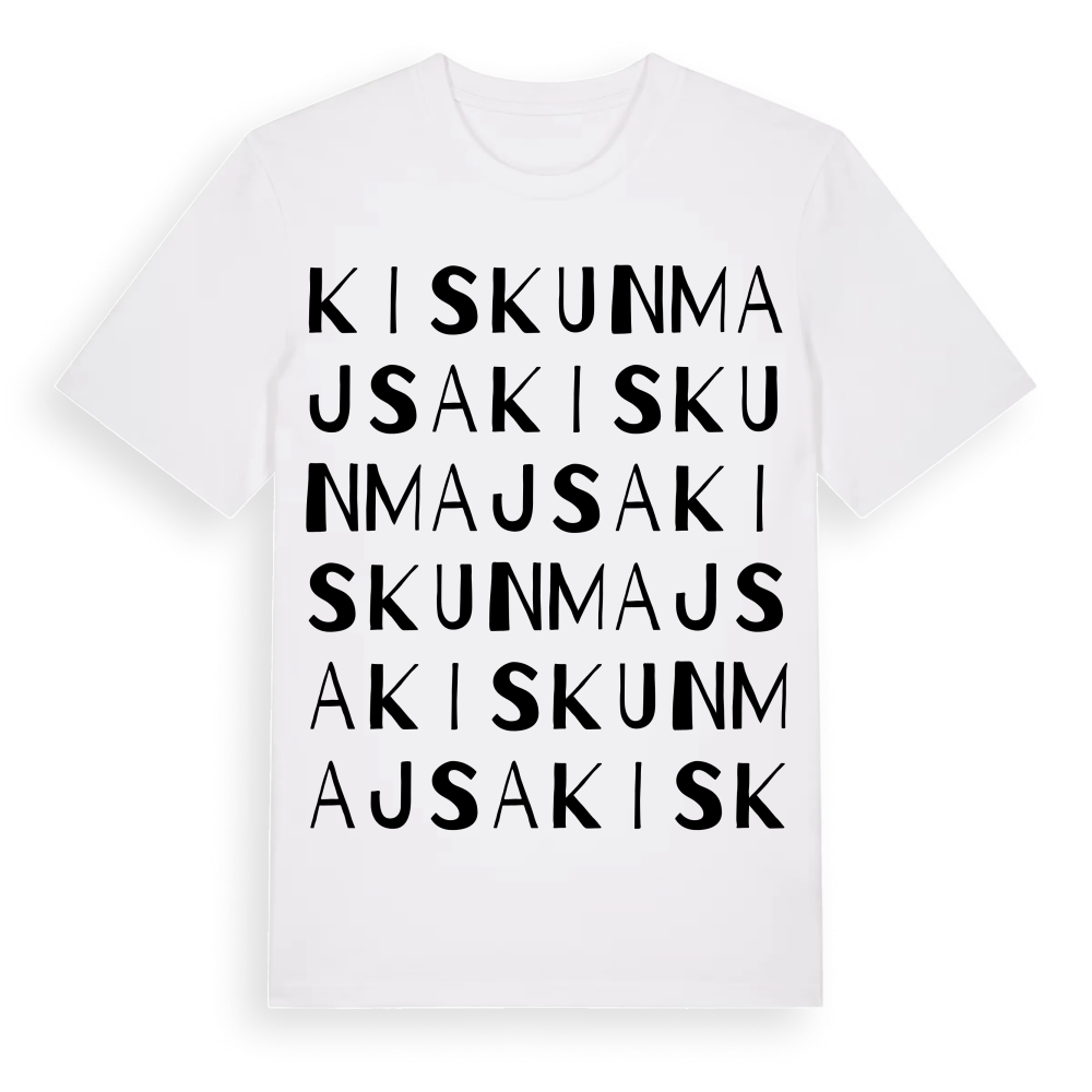 Kiskunmajsa ordlek t-shirt – White, i miljö