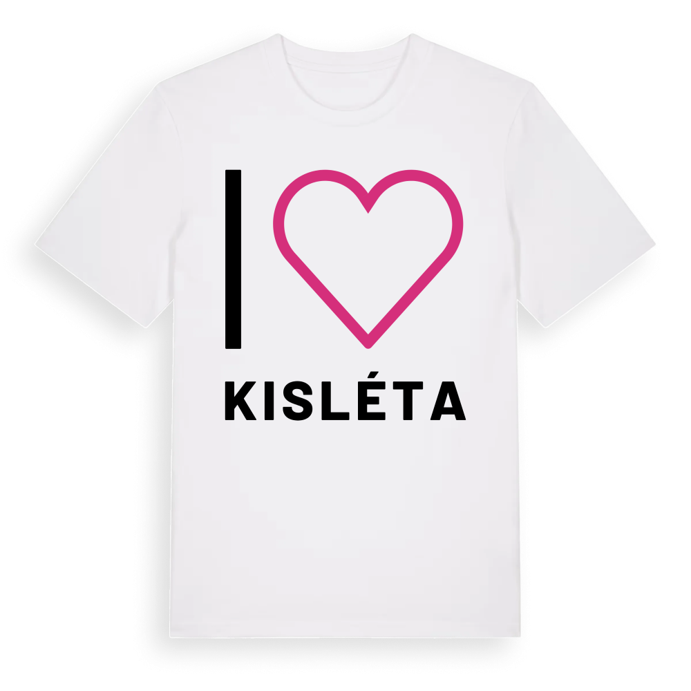 Jag älskar Kisléta t-shirt stort tryck – White, i miljö