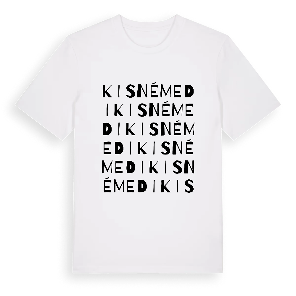 Kisnémedi ordlek t-shirt – White, i miljö