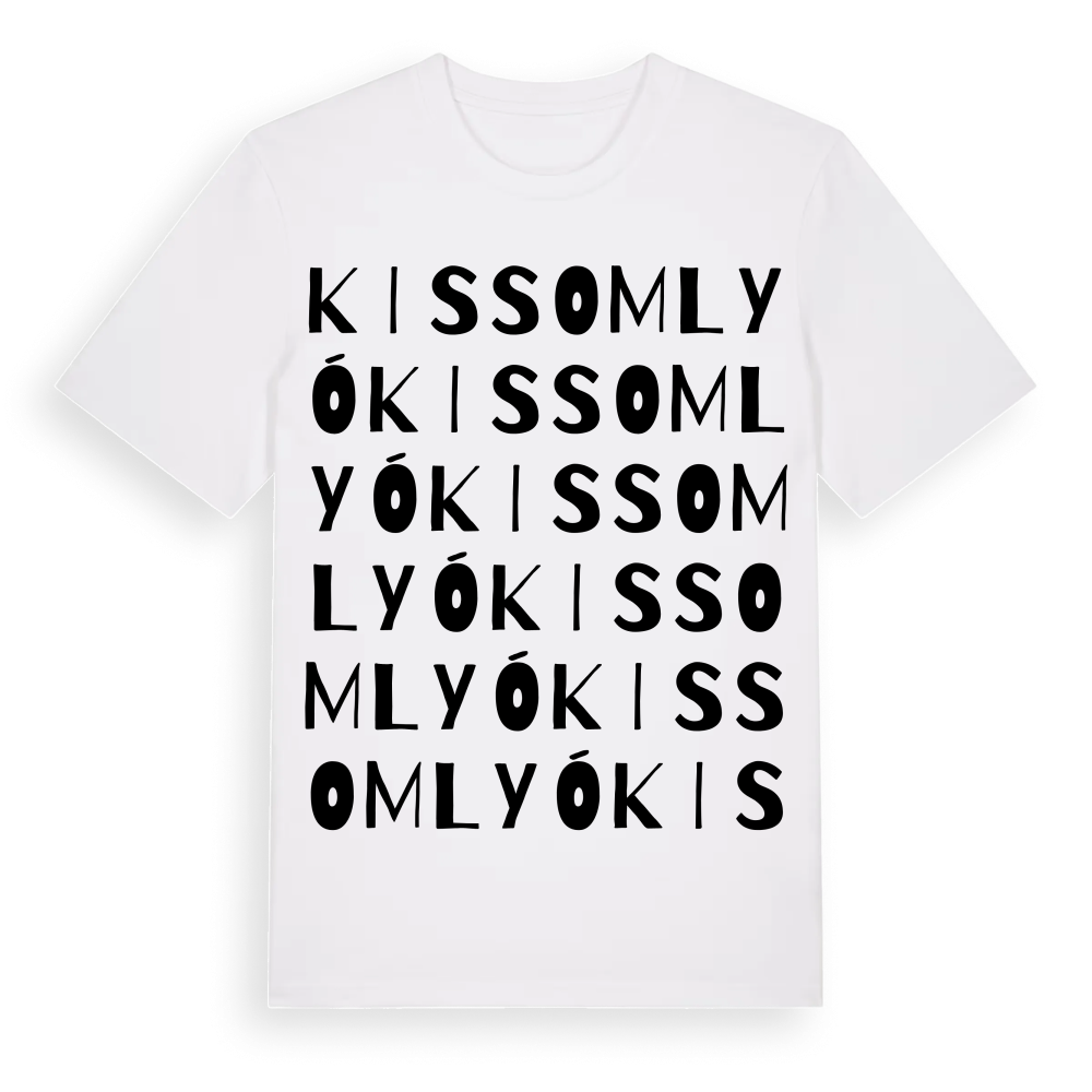 Kissomlyó ordlek t-shirt – White, i miljö
