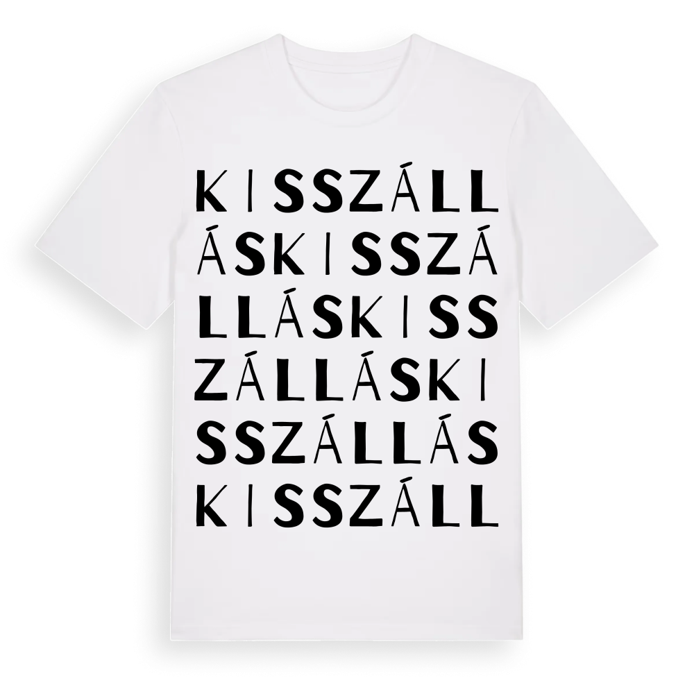 Kisszállás ordlek t-shirt – White, i miljö
