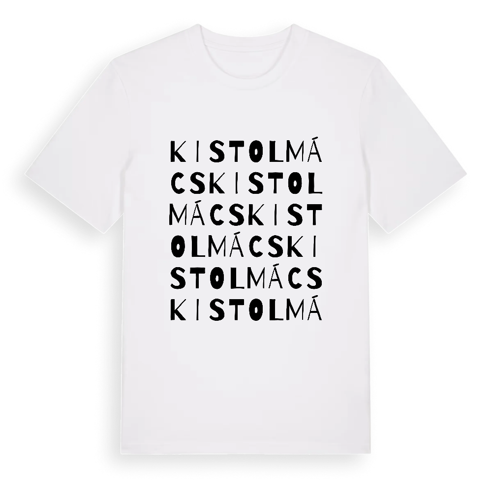 Kistolmács ordlek t-shirt – White, i miljö