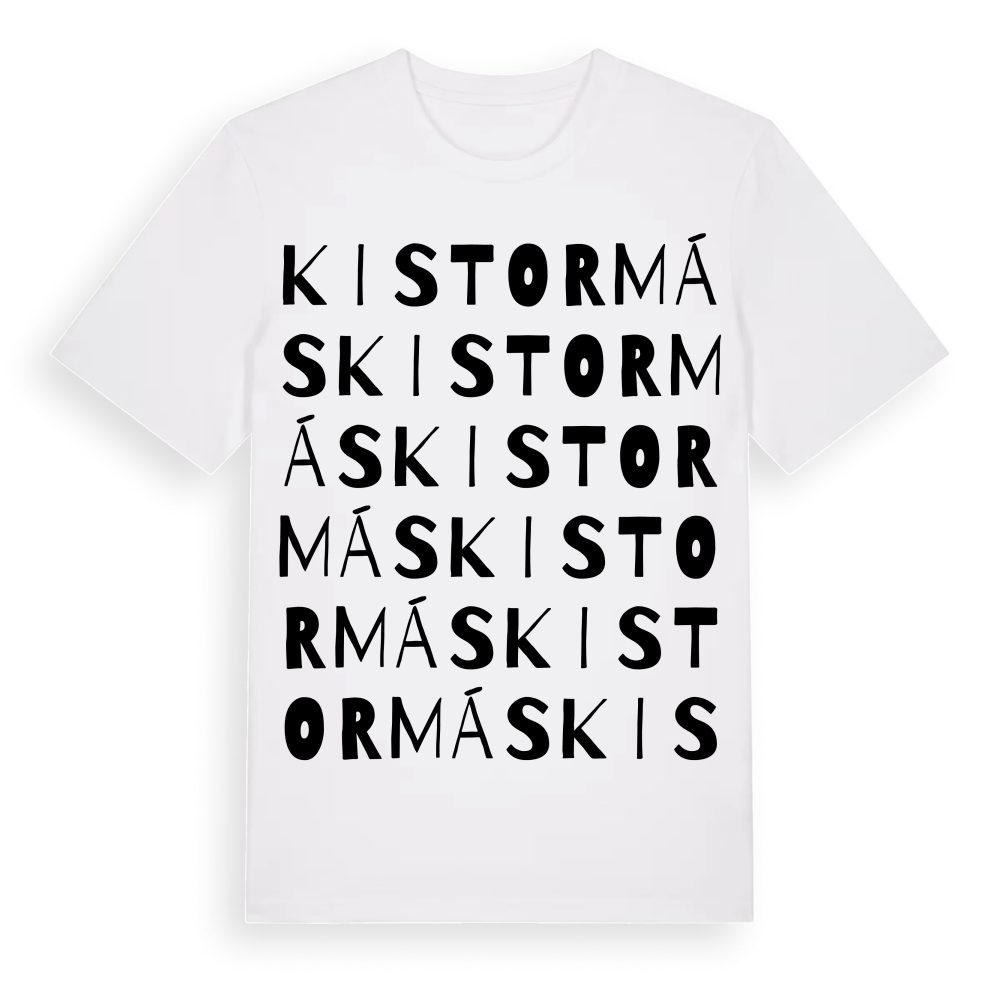 Kistormás ordlek t-shirt – White, i miljö
