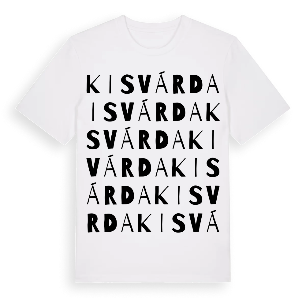 Kisvárda ordlek t-shirt – White, i miljö