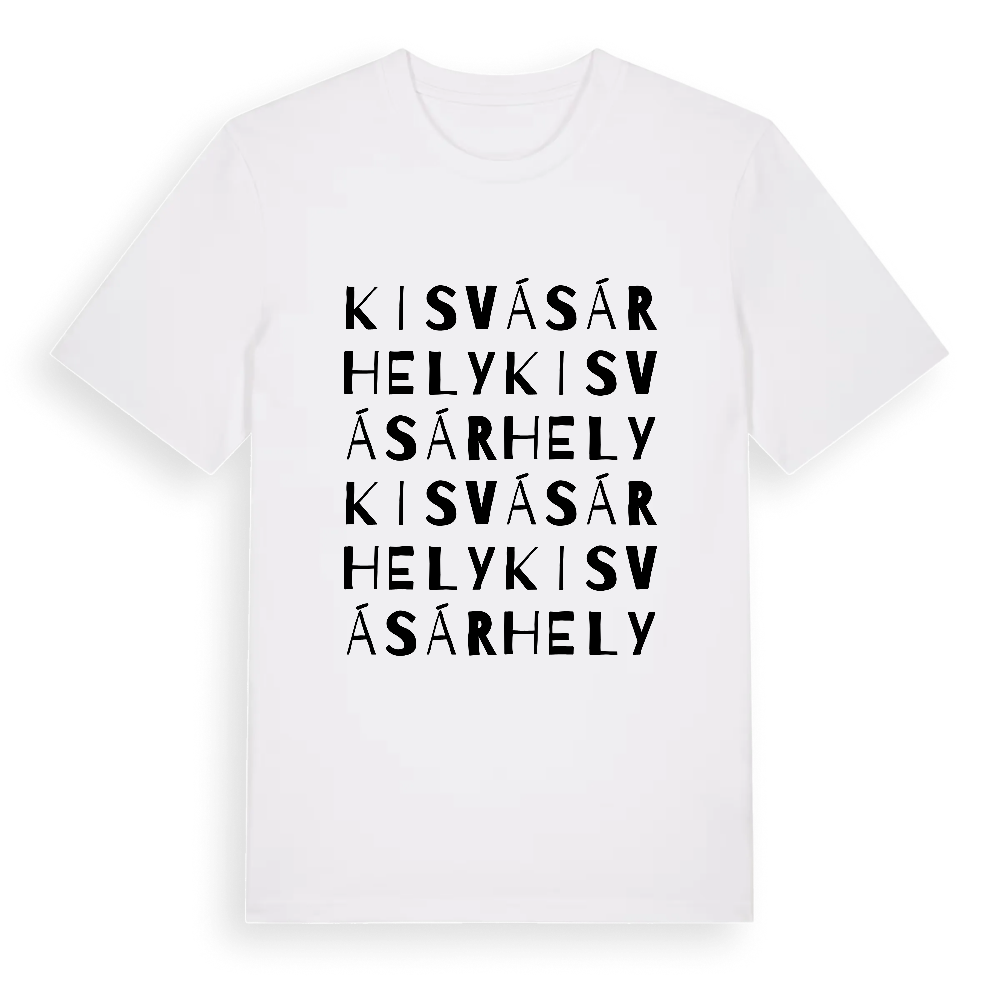 Kisvásárhely ordlek t-shirt – White, i miljö