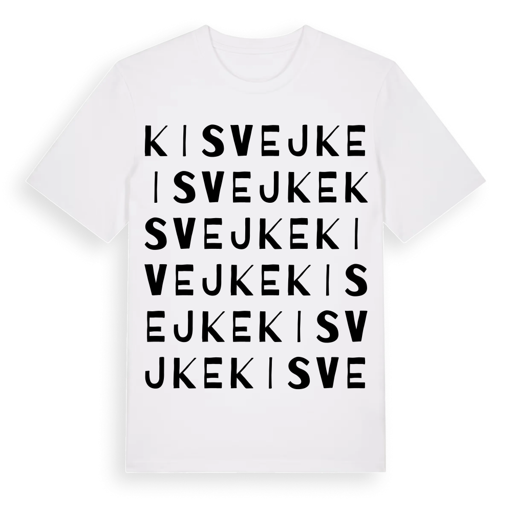 Kisvejke ordlek t-shirt – White, i miljö