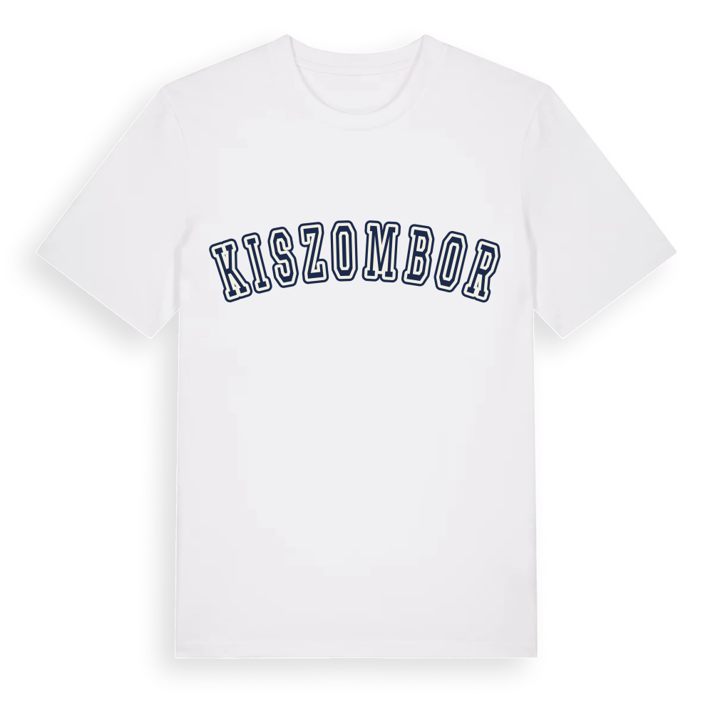 Kiszombor college t-shirt – White, i miljö