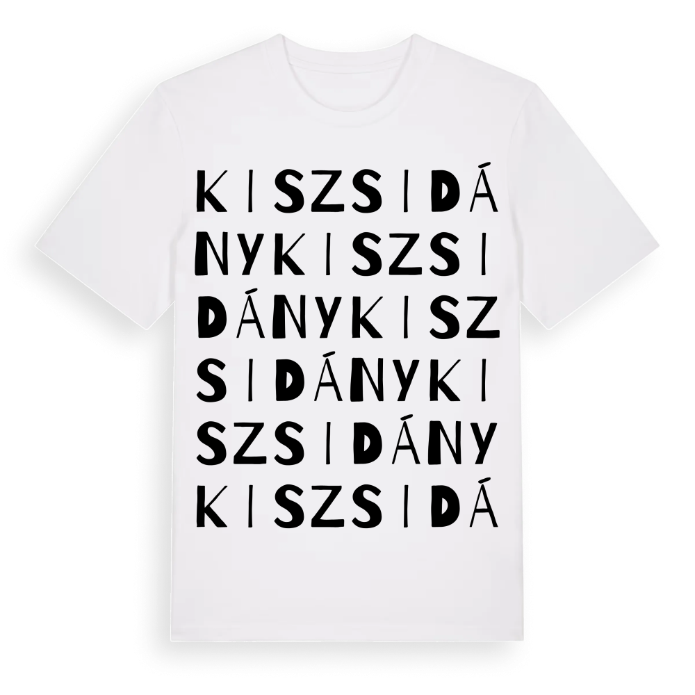 Kiszsidány ordlek t-shirt – White, i miljö