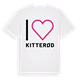 White t-shirt med Jag älskar Kitterød t-shirt stort tryck