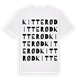 White t-shirt med Kitterød ordlek t-shirt