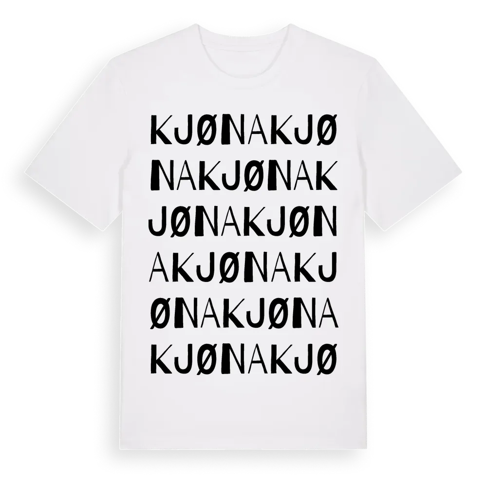 Kjøna ordlek t-shirt i miljö