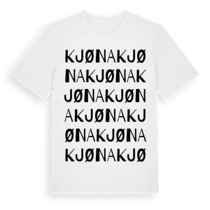 Kjøna ordlek t-shirt – ekologisk bomull t-shirt från Pinshirt