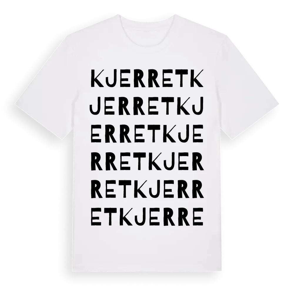 Kjerret ordlek t-shirt i miljö