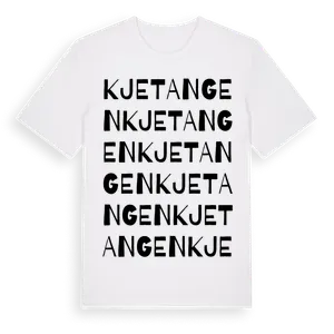 Kjetangen ordlek t-shirt – ekologisk bomull t-shirt från Pinshirt