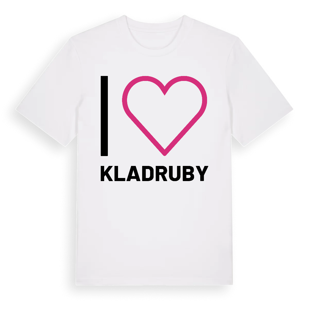 Jag älskar Kladruby t-shirt stort tryck – White, i miljö