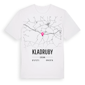 Kladruby karta t-shirt – ekologisk bomull t-shirt från Pinshirt