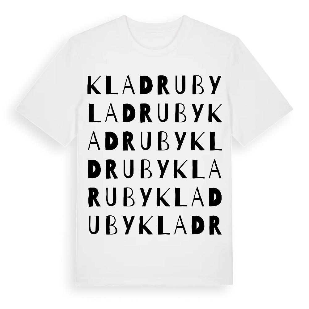 Kladruby ordlek t-shirt – White, i miljö