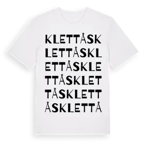 Klettås ordlek t-shirt – ekologisk bomull t-shirt från Pinshirt