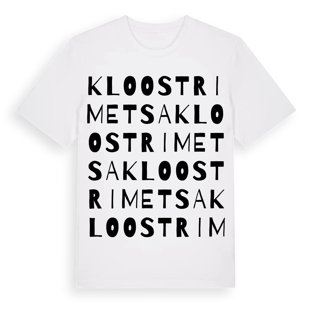 Kloostrimetsa ordlek t-shirt – White, i miljö