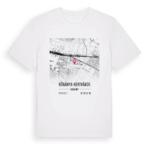 Kőbánya-Kertváros karta t-shirt – ekologisk bomull t-shirt från Pinshirt