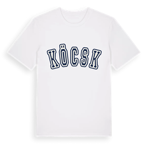 Köcsk college t-shirt – ekologisk bomull t-shirt från Pinshirt