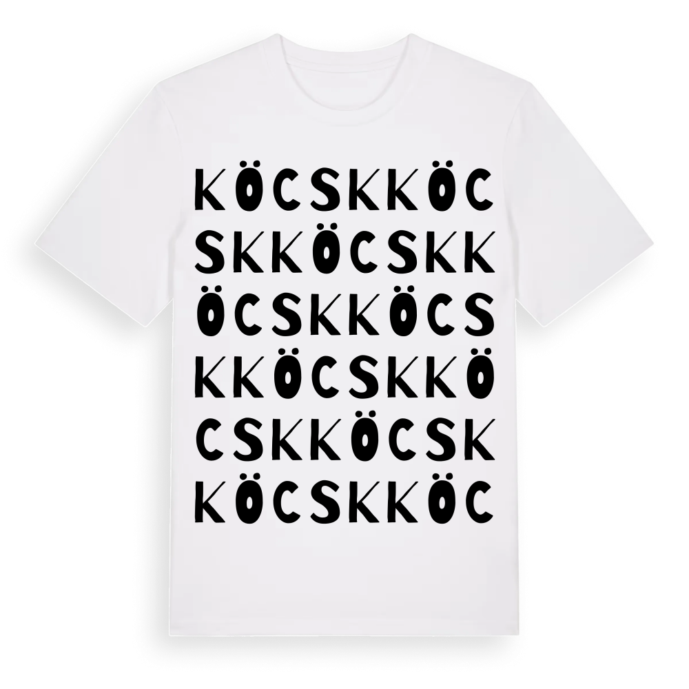 Köcsk ordlek t-shirt – White, i miljö