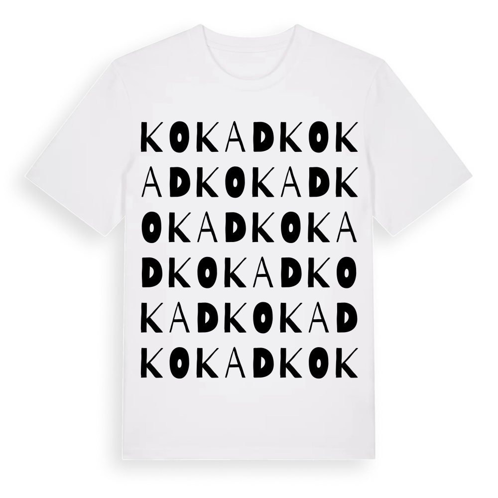 Kokad ordlek t-shirt – White, i miljö